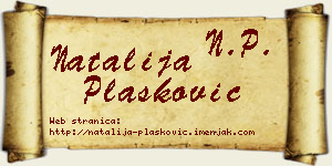 Natalija Plasković vizit kartica